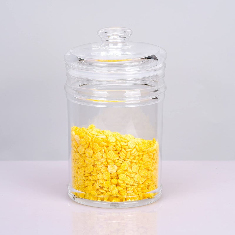 IVOOBR 50oz Reinforced Medium Acrylic Storage Jar, Airtight Lid Cookie Jar | Ideal Canisters for Cookies, Dried Fruits, Nuts, Herbs,Cereals,etc - Image 3